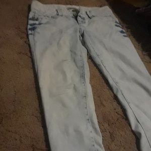 Blue and white pants